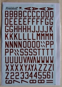 XTRADECAL 1/72 72210 RAF RED BOMBER CODES 48 INCH X 24 INCH X 6 INCH